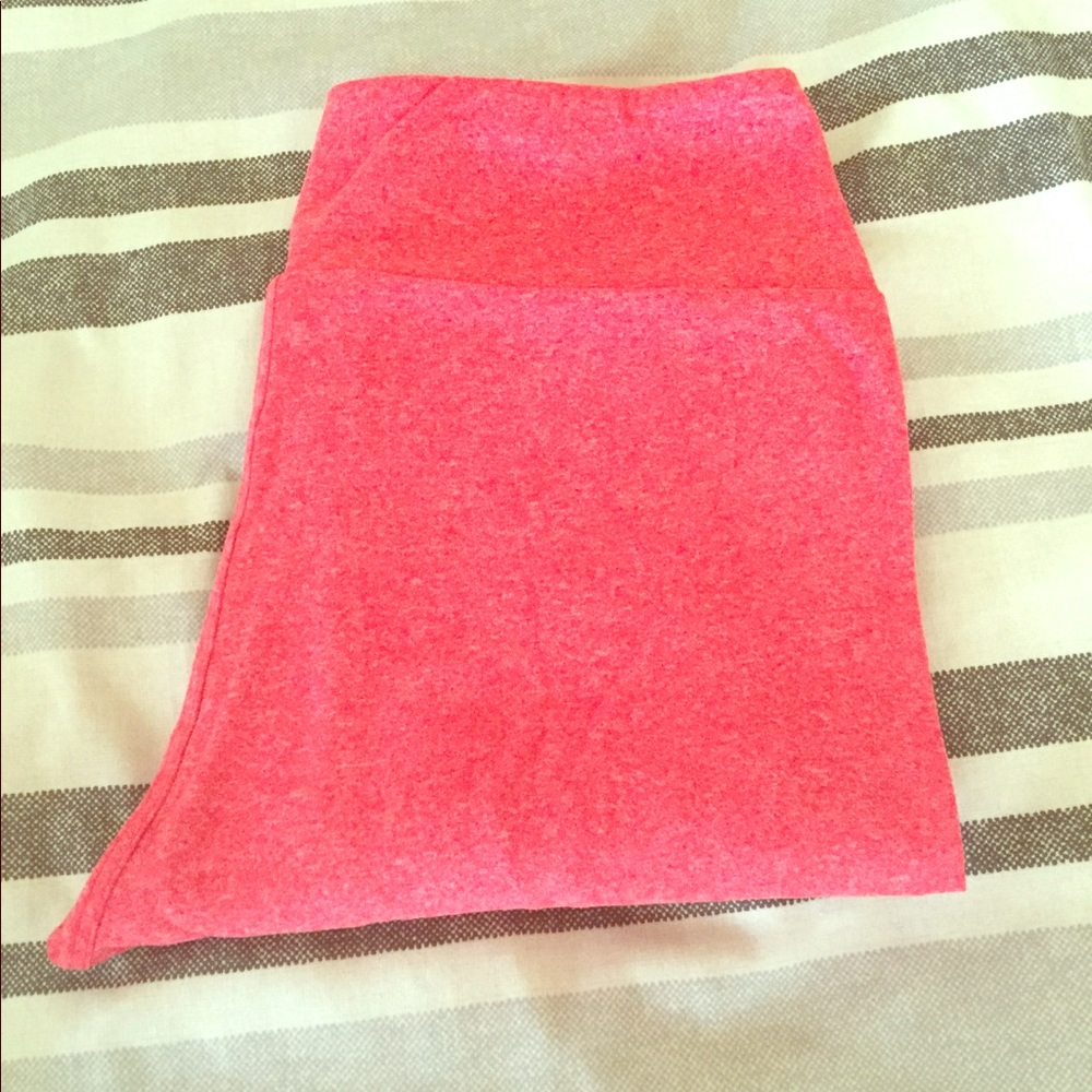 Lularoe heathered solid red leggings OS